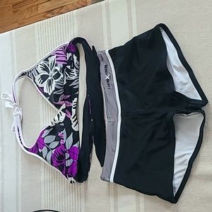 2pc Reversible Top Boyshorts Bikini